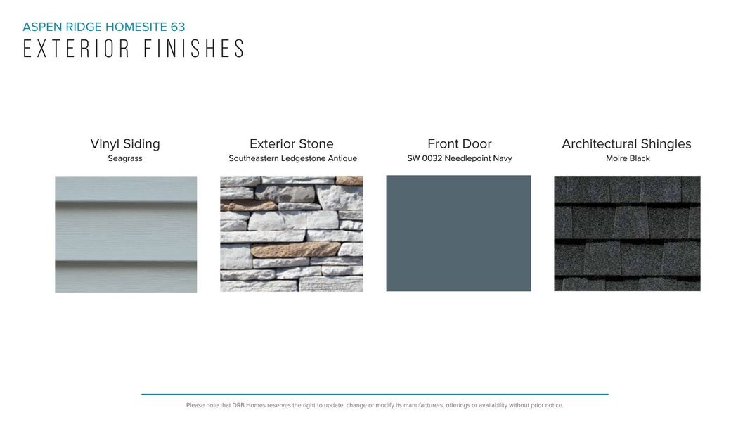 Sample of building materials used in homes in Aspen Ridge, Lyman (Image 29). Sample of building materials used in homes in Aspen Ridge, Lyman (Image 29).