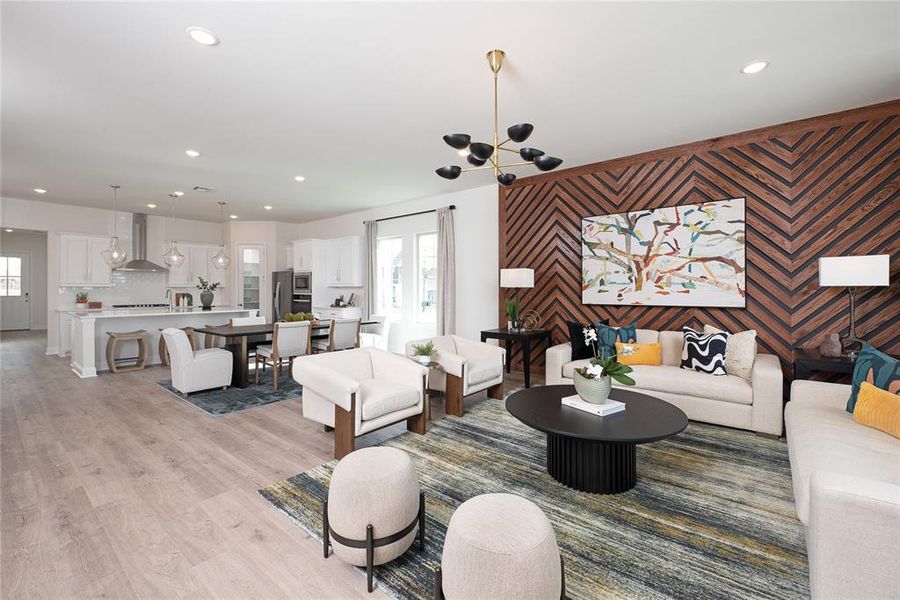 Furnished interior view inside a new home in Bayside, Rowlett (Image 3). Furnished interior view inside a new home in Bayside, Rowlett (Image 3).