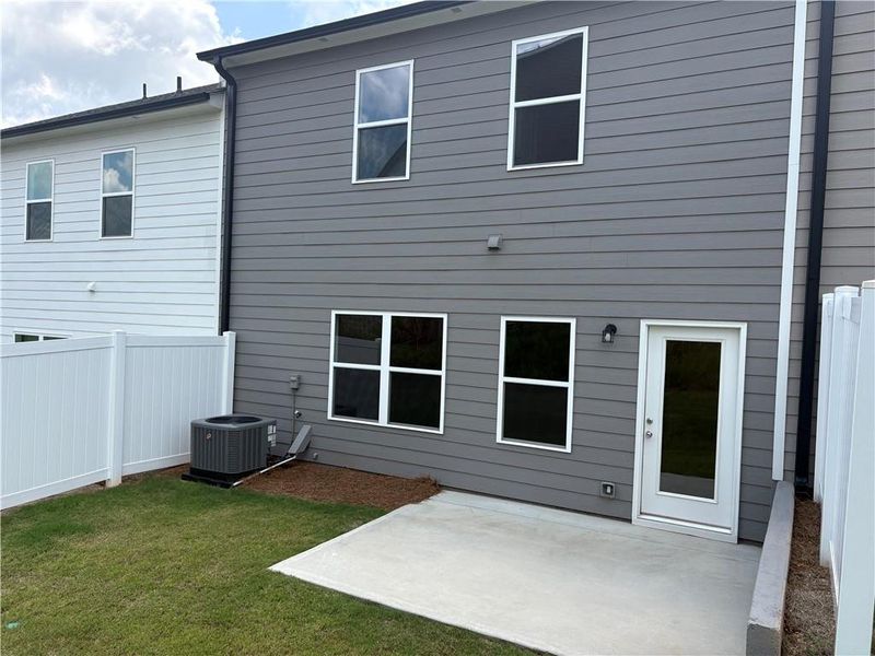 Exterior details and patio area of a home in Silver Fox Reserve, Oakwood (Image 20). Exterior details and patio area of a home in Silver Fox Reserve, Oakwood (Image 20).