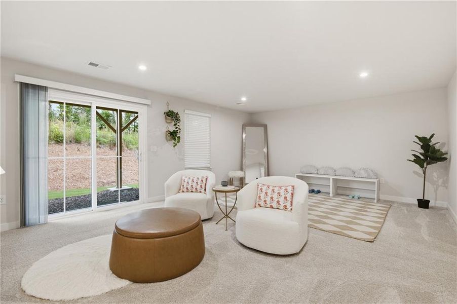 Furnished interior view inside a new home in , Sugar Hill (Image 7). Furnished interior view inside a new home in , Sugar Hill (Image 7).