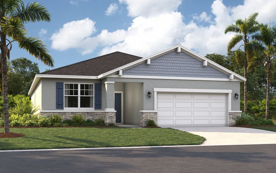Representative exterior photo of a completed home built from the The Seaton by Stanley Martin Homes in Hidden Cove, Eustis, FL (Image 1).
