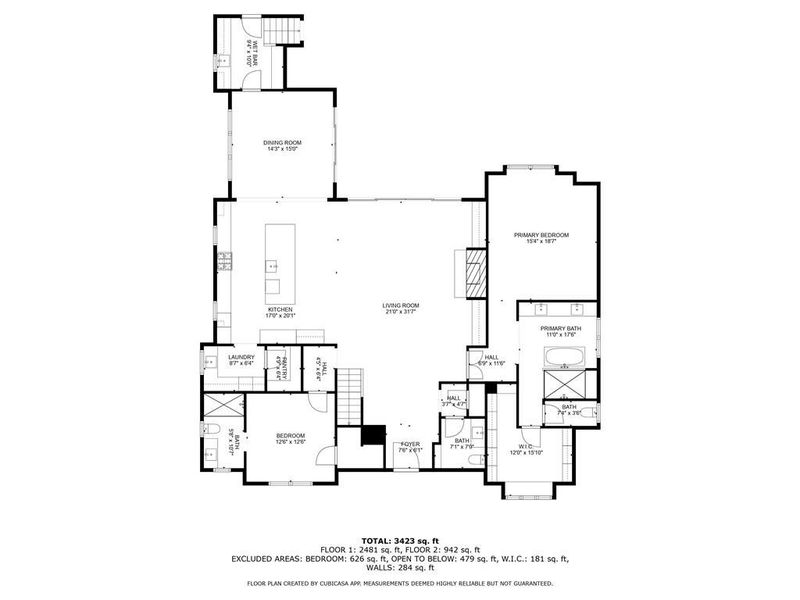2D floor plan layout of this home in , Roswell, GA (Image 7).