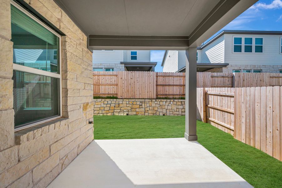 Exterior details and patio area of a home in Park Central, Georgetown (Image 26).