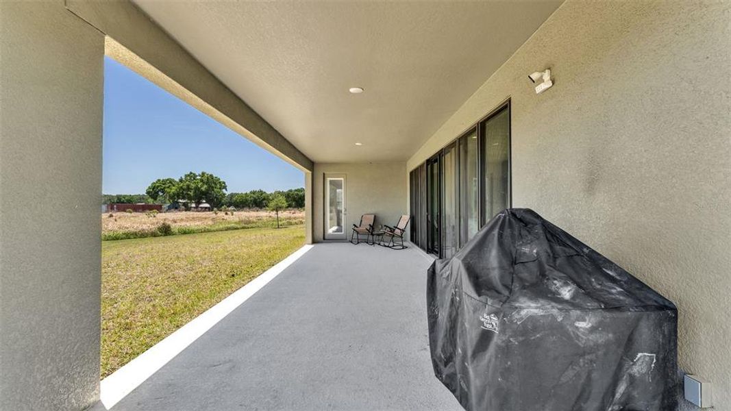 Exterior details and patio area of a home in Hawkstone, Lithia (Image 32).