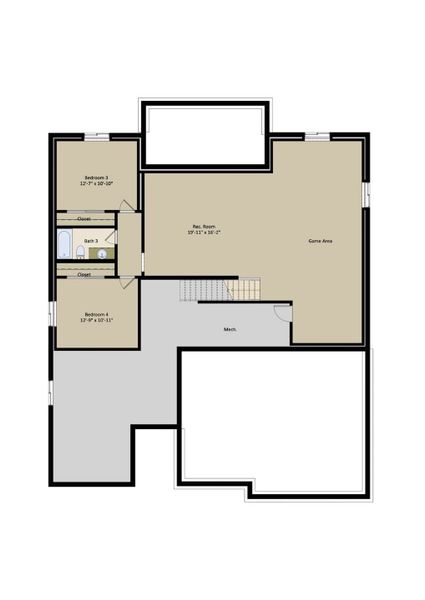 2D floor plan layout of this home in Jackson Creek North, Monument, CO (Image 6).