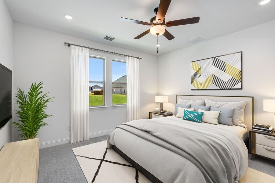 Representative furnished interior of a home built from the Tartini by Taylor Morrison in Cross Creek Meadows 40s, Celina (Image 9).