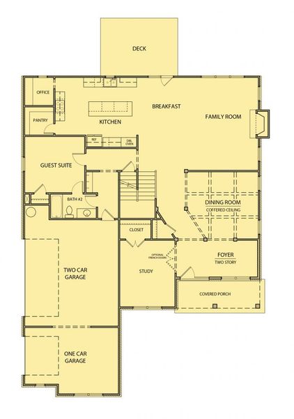 2D floor plan layout for the William by Kerley Family Homes in The Estates at Hurricane Pointe, Douglasville, GA (Image 3). 2D floor plan layout for the William by Kerley Family Homes in The Estates at Hurricane Pointe, Douglasville, GA (Image 3).