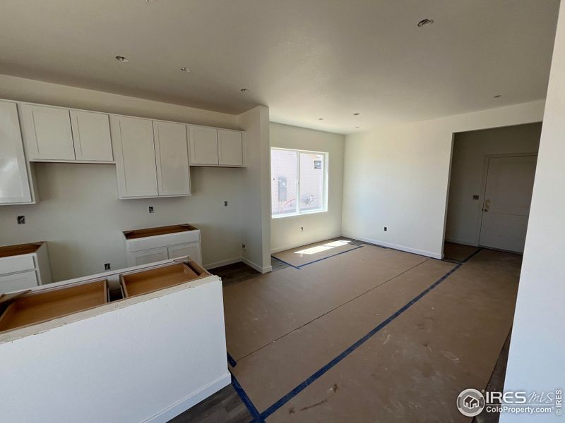 Living room and kitchen