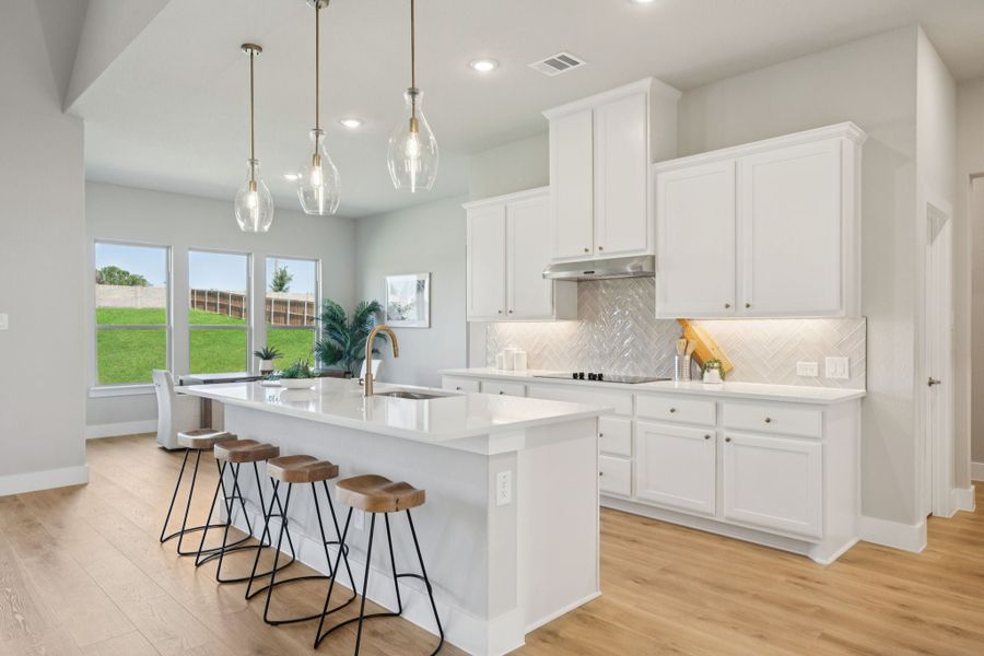 Representative furnished interior of a home built from the Belmont by Centre Living Homes in Lakeway Estates, Waxahachie (Image 7).