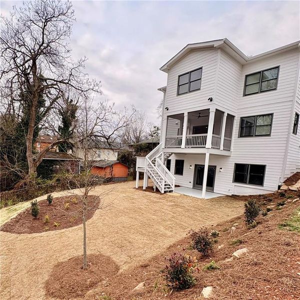 Exterior details and patio area of a home in , Atlanta (Image 32).