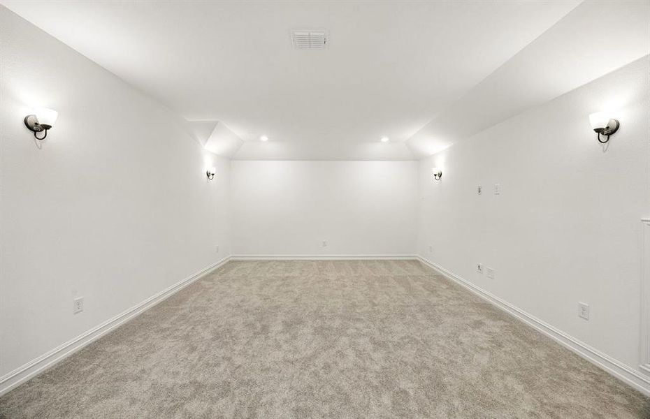 Spacious media room