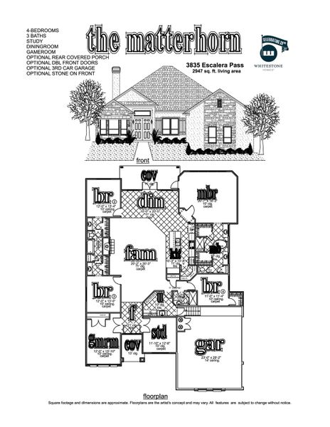 2D floor plan layout of this home in Johnson Ranch, Bulverde, TX (Image 5). 2D floor plan layout of this home in Johnson Ranch, Bulverde, TX (Image 5).