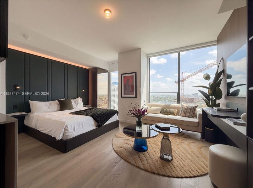 Furnished interior view inside a new home in , Miami (Image 6).