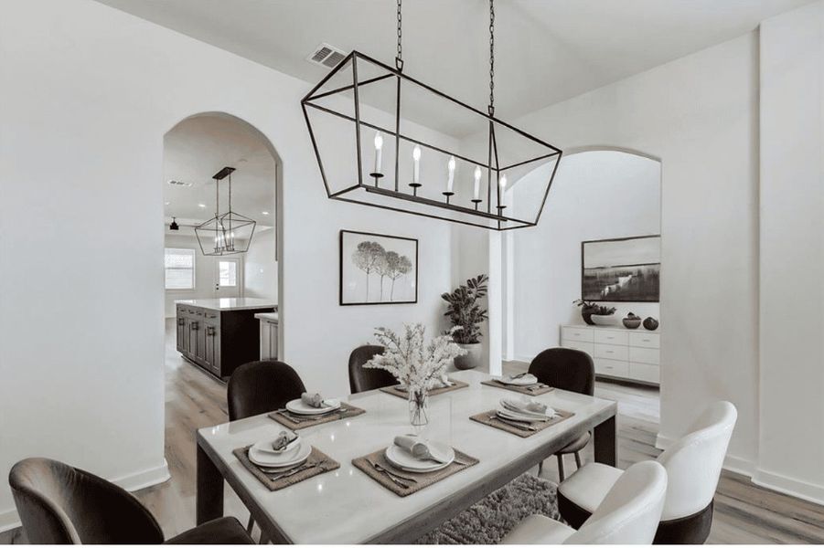 Representative furnished interior of a home built from the Trenton 2885 SB by Saratoga Homes in Crosby Farms, Crosby (Image 4).