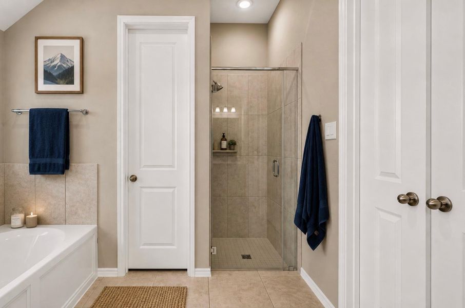 Furnished interior view inside a new home in Pomona, Manvel (Image 9).