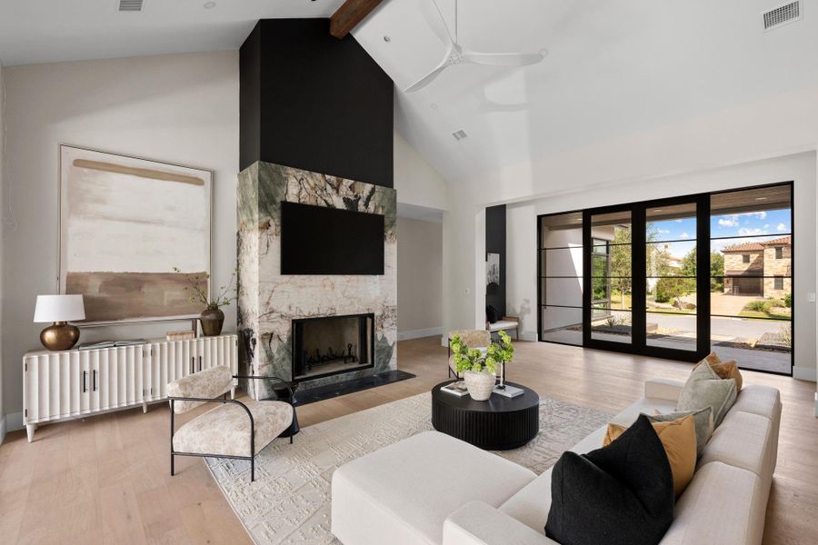 Bathed in natural light, this expansive living space is meticulously designed for both effortless daily living and grand-scale entertaining