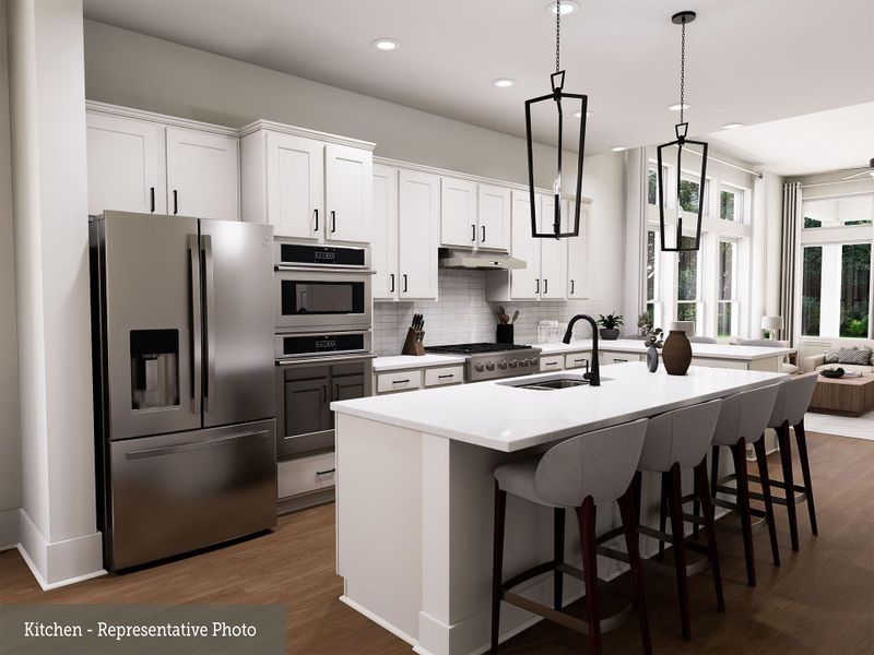 Furnished interior view inside a new home in Prairieland Village 40' Homesites, Cypress (Image 6).