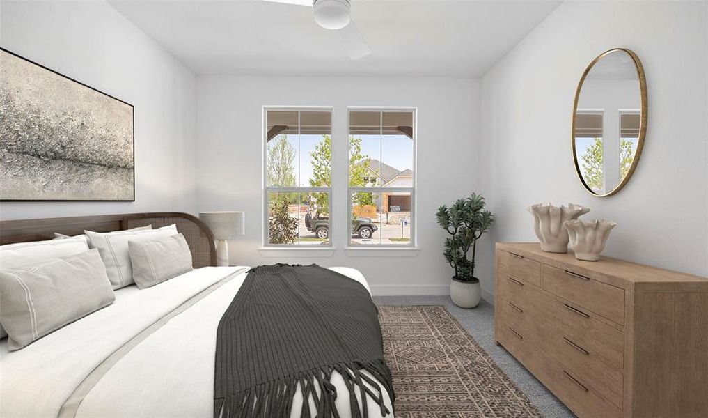 Furnished interior view inside a new home in Kreymer at the Park, Wylie (Image 12).