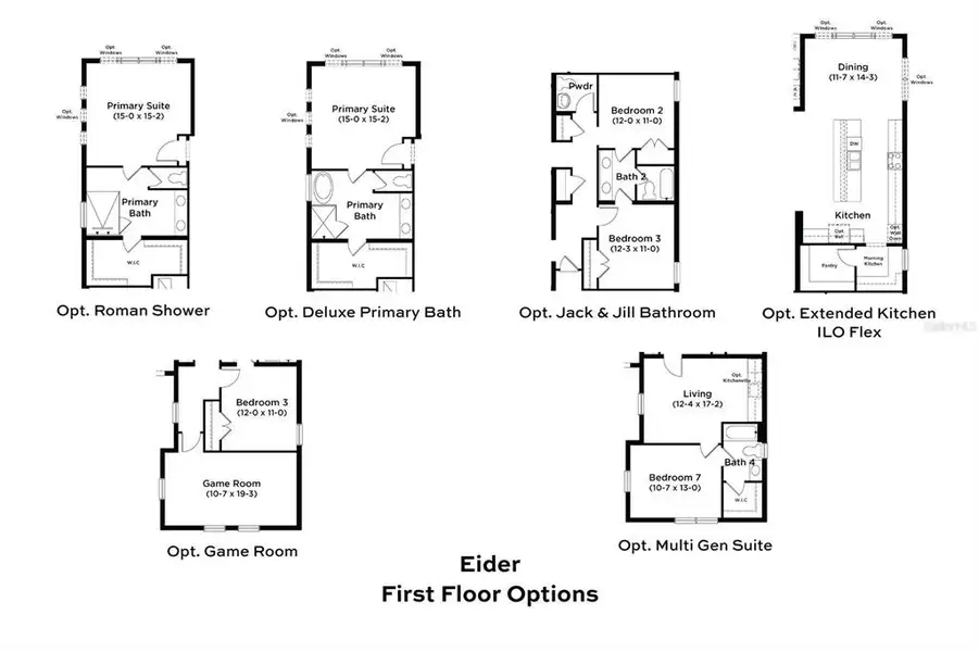 2D floor plan layout of this home in Serengeti, Spring Hill, FL (Image 7).