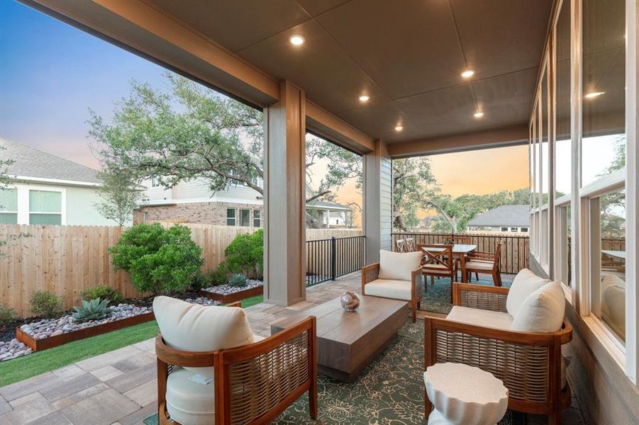 Exterior details and patio area of a home in Meraki: 60ft. lots, Forney (Image 21).