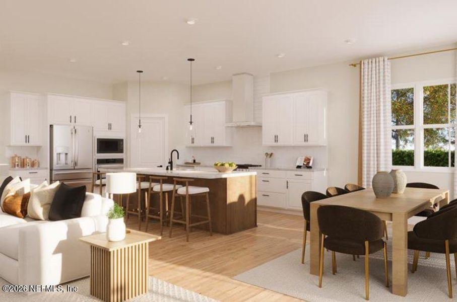 Furnished interior view inside a new home in Seminole Palms Single-Family Homes, Palm Coast (Image 3).