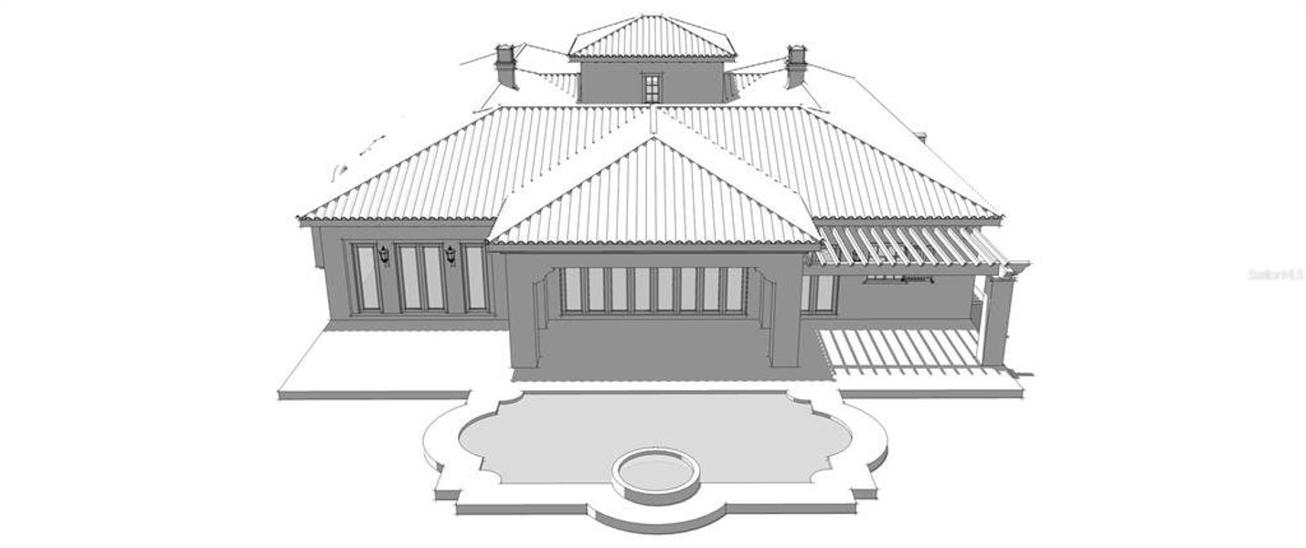 Exterior rendering of this home design in , Lutz, FL (Image 5).
