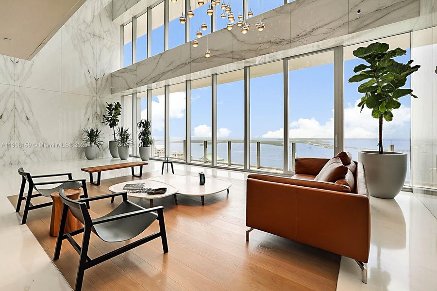 Furnished interior view inside a new home in Aston Martin Residences, Miami (Image 3).