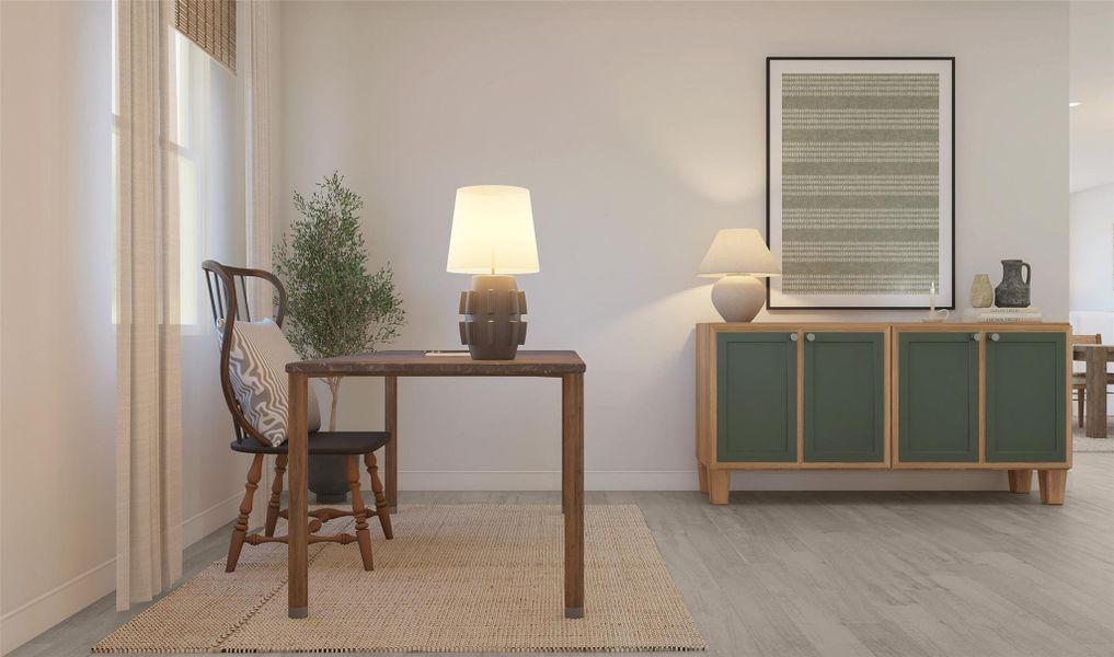 Private home office (*Artist rendering used for illustration purposes only.)