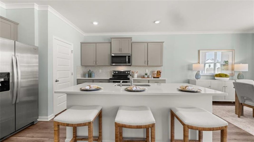 Furnished interior view inside a new home in Kingston Ranch at Lake Oconee, Buckhead (Image 33).