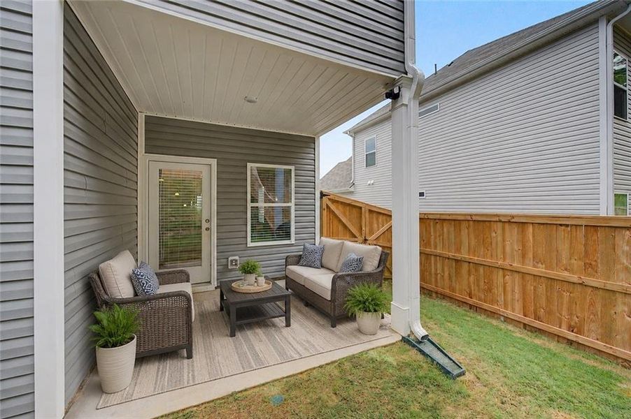 Exterior details and patio area of a home in , Calhoun (Image 4). Exterior details and patio area of a home in , Calhoun (Image 4).