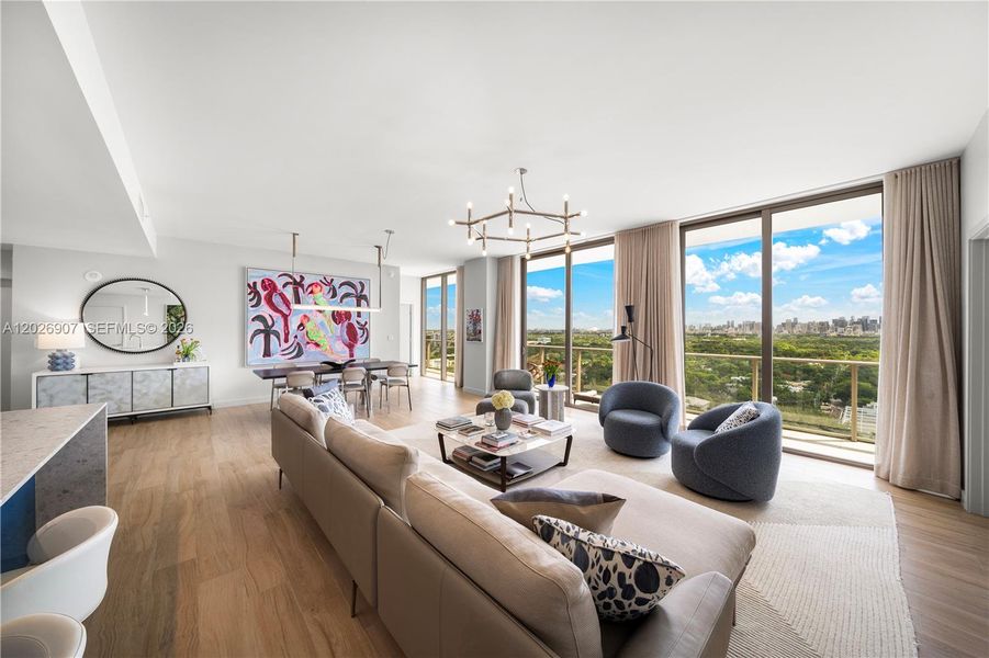 Furnished interior view inside a new home in , Miami (Image 5).