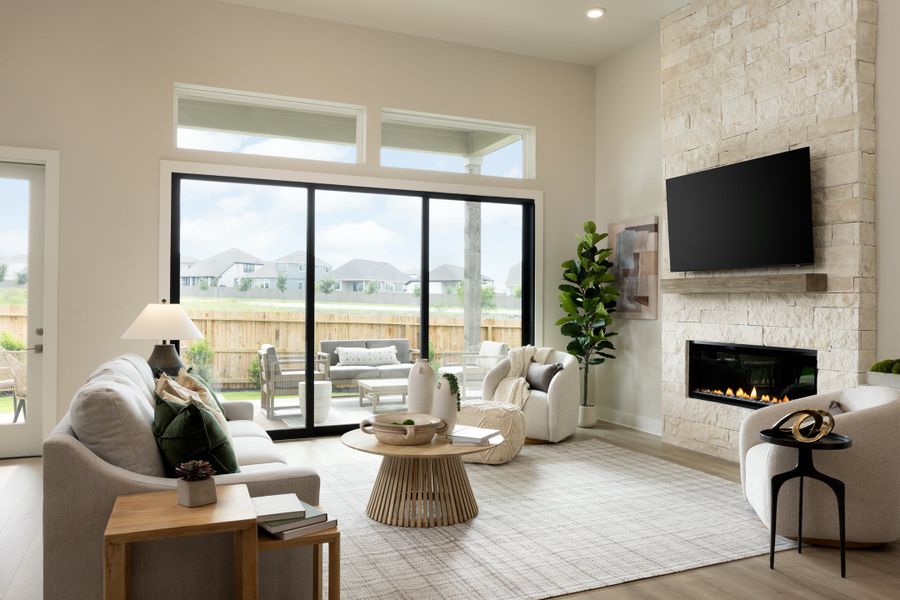 Furnished interior view inside a new home in Flat Creek, Castroville (Image 3).