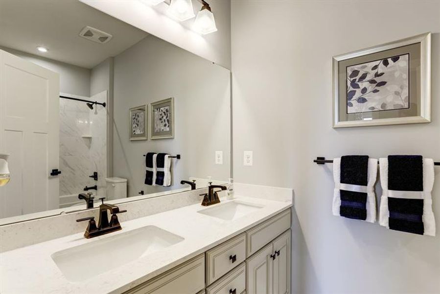 Furnished interior view inside a new home in Lakes at Riverbend, Navassa (Image 13).