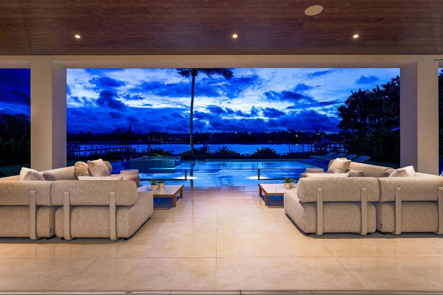 Nighttime Loggia Looking Out