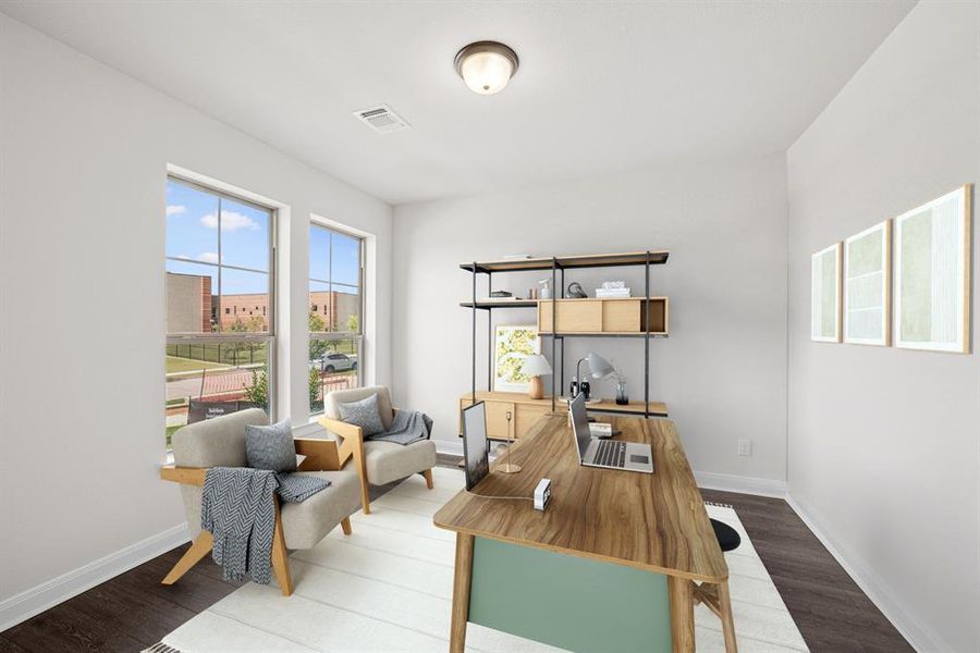 Furnished interior view inside a new home in Karis - Village Series, Crowley (Image 8). Furnished interior view inside a new home in Karis - Village Series, Crowley (Image 8).