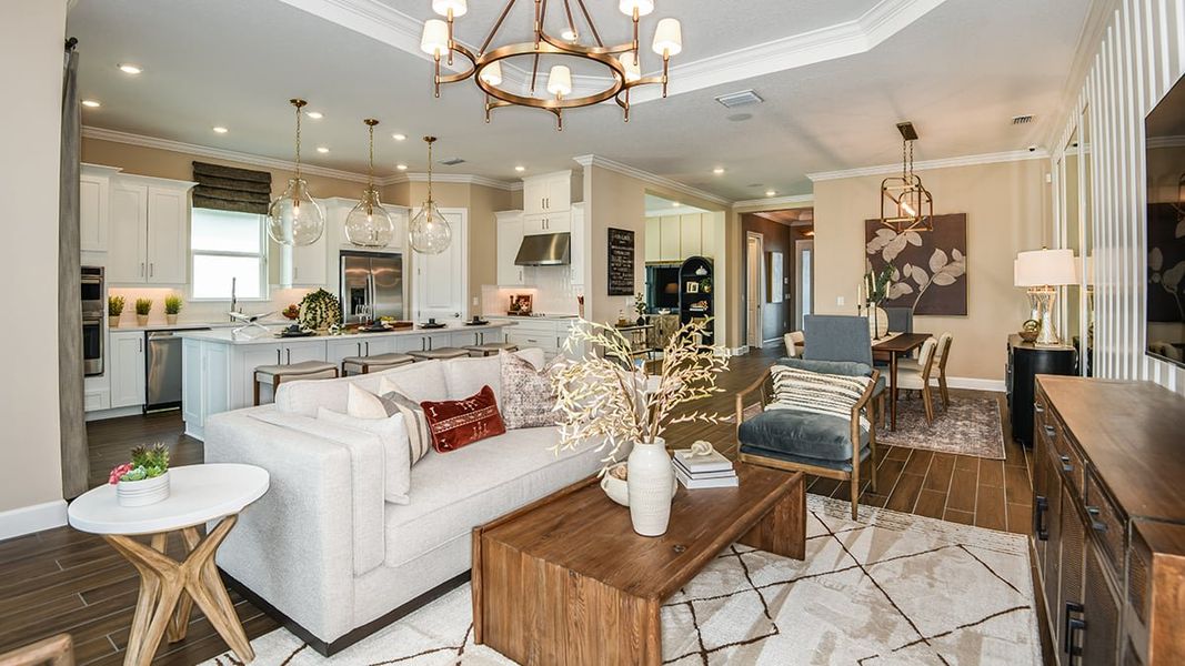 Representative furnished interior of a home built from the Lazio by Taylor Morrison in Esplanade at Westview, Kissimmee (Image 12).