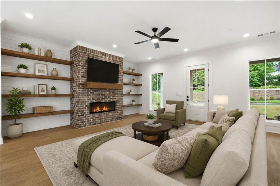 Furnished interior view inside a new home in , Ball Ground (Image 7). Furnished interior view inside a new home in , Ball Ground (Image 7).