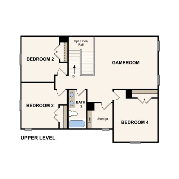 2D floor plan layout of this home in Averitt Landing, Lebanon, TN (Image 3).