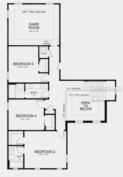 2D floor plan layout of this home in Ardisia Park, New Smyrna Beach, FL (Image 5).