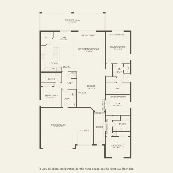 2D floor plan layout for the Merlot by Pulte Homes in Riversong, Parrish, FL (Image 3).