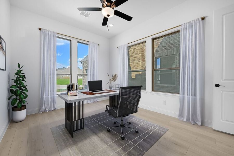Representative furnished interior of a home built from the Pearl by Taylor Morrison in The Ridge at Northlake, Argyle (Image 10).