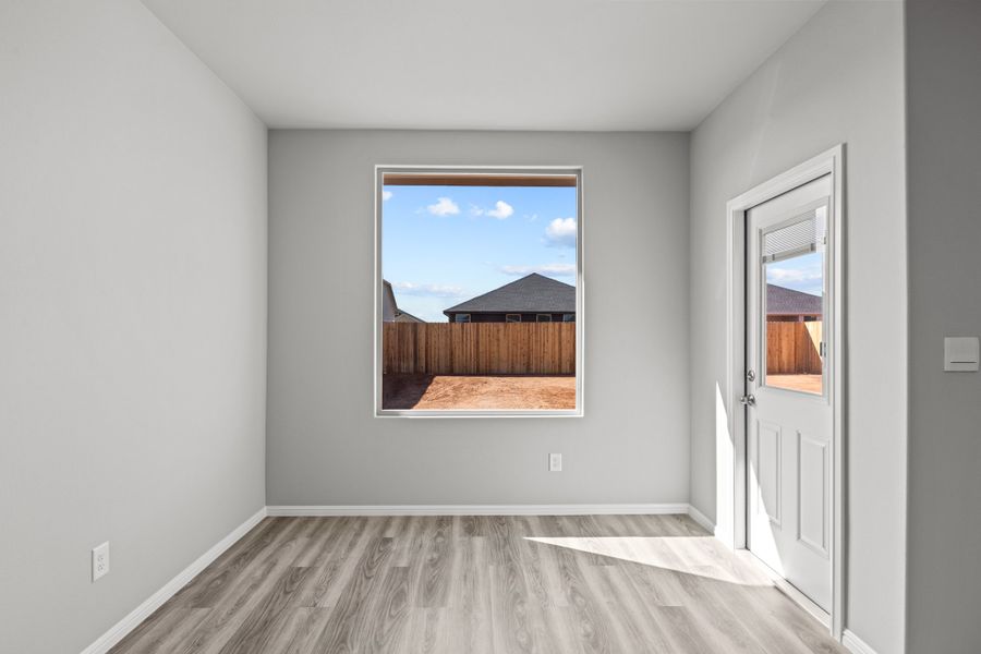 Representative unfurnished interior of a home built from the Tupelo by D.R. Horton in Yukon Ridge, Odessa (Image 17). Representative unfurnished interior of a home built from the Tupelo by D.R. Horton in Yukon Ridge, Odessa (Image 17).
