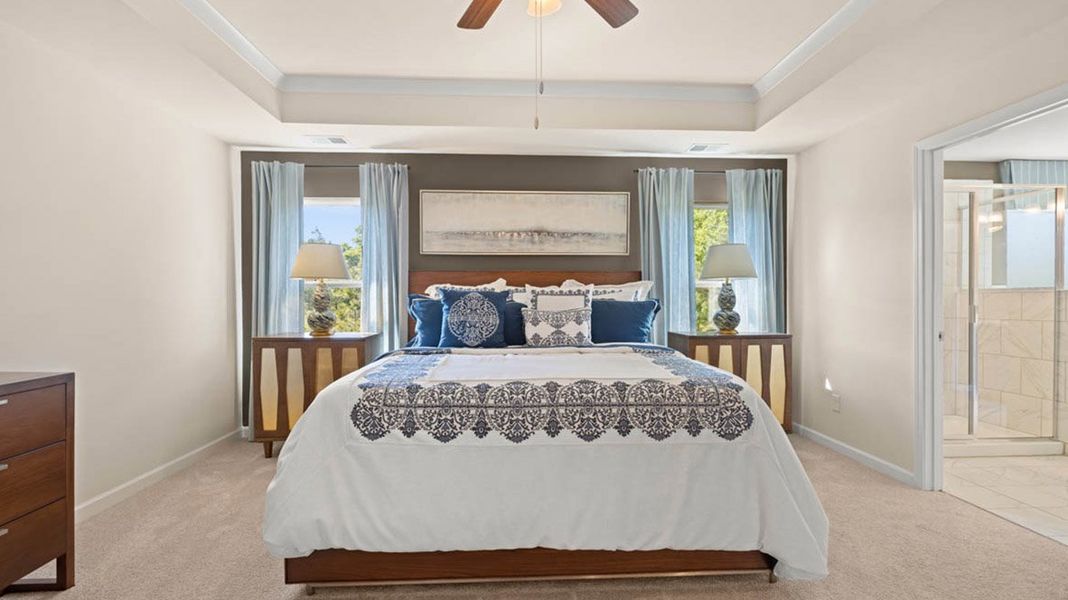 Representative furnished interior of a home built from the Fleetwood by D.R. Horton in Evergreen Crossing, Locust Grove (Image 30).