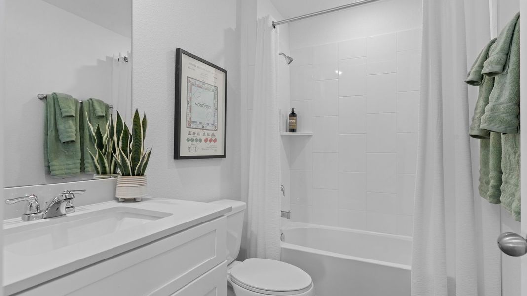 Representative furnished interior of a home built from the DIANA by D.R. Horton in Lakes at Westland Ranch, League City (Image 18).