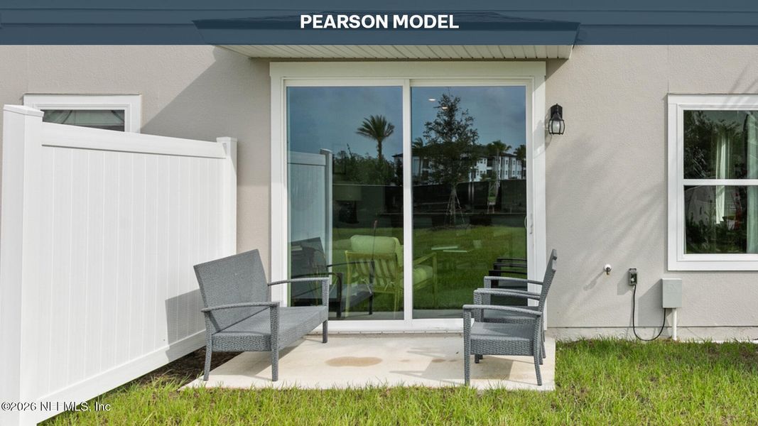 Exterior details and patio area of a home in Bridle Creek, Jacksonville (Image 2).