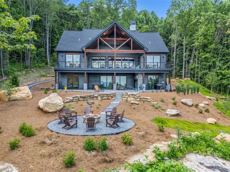 Front exterior of a new home in , Mill Spring, NC, highlighting curb appeal (Image 24).