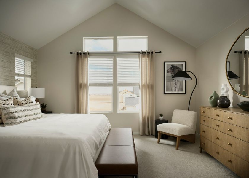 Representative furnished interior of a home built from the Tealight Six by Brookfield Residential in Barefoot, Firestone (Image 6).