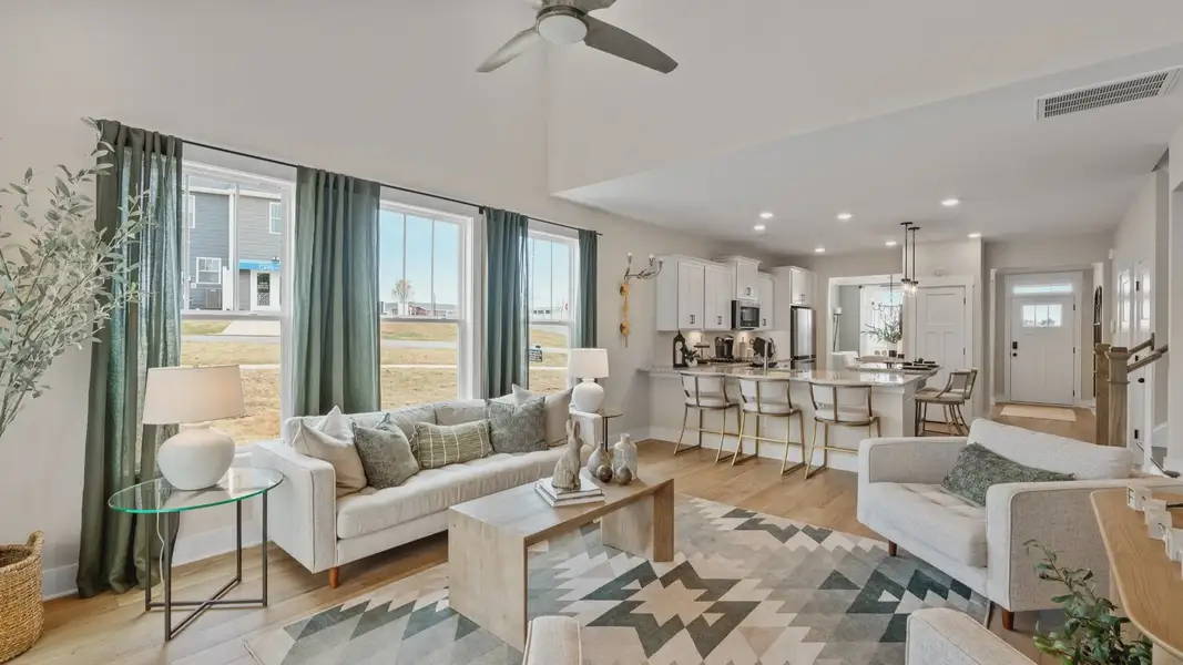 Representative furnished interior of a home built from the Finley by DRB Homes in Magnolia Park, Woodruff (Image 3). Representative furnished interior of a home built from the Finley by DRB Homes in Magnolia Park, Woodruff (Image 3).