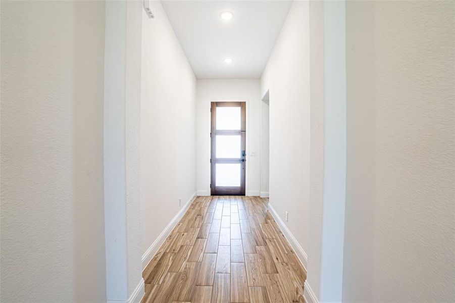 Entryway with beautiful windowed door for lots of bright, natural light. Entryway with beautiful windowed door for lots of bright, natural light.