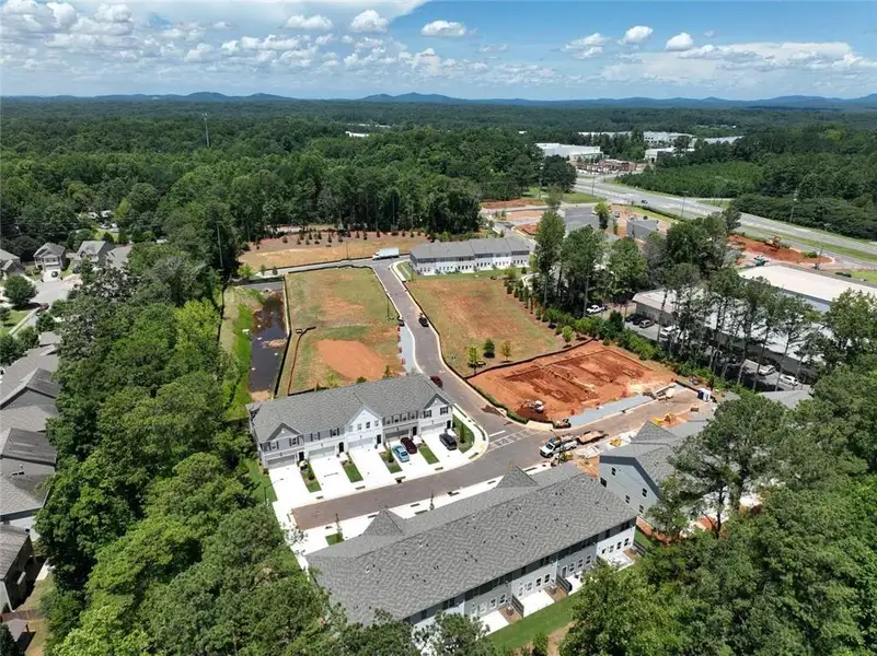 Aerial view of the Cherokee Township community in Acworth, GA, showing layout and nearby surroundings (Image 1).